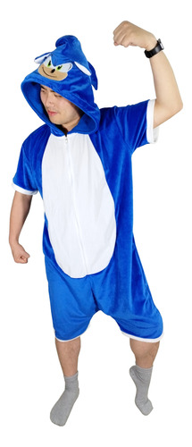 Pijama Kigurumi Veranera Sonic Azul Niños Y/o Adultos