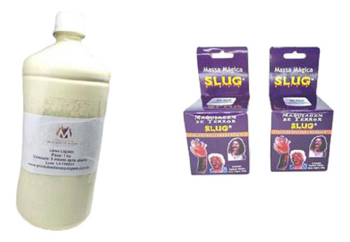 Kit Slug 2 Massas De 200 Gr Cada + Látex 2 Litros