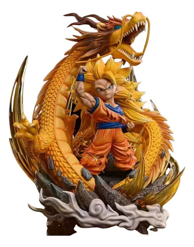 Figura De Acción Colección Gokú Fase 3 Y Shenlong Dbz