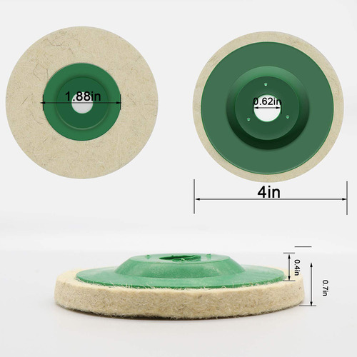 Discos De Pulido De Fieltro, 10 Piezas