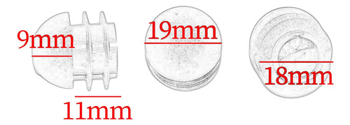 20 Piezas Insertos De Tubo Redondo Tapones De 19mm X 20mm