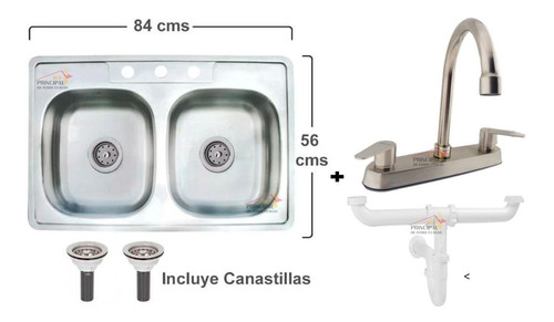 Lavaplatos Doble Poceta En Kit 