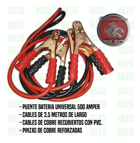 GENERICO Cable Puente Bateria Auto Arranque 500 Amp