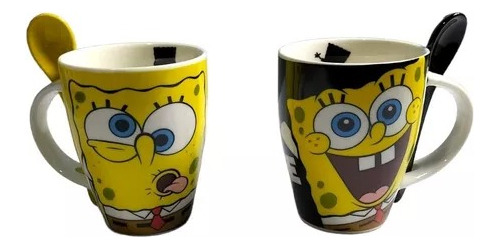 Duo Tazas Bob Esponja Con Cuchara