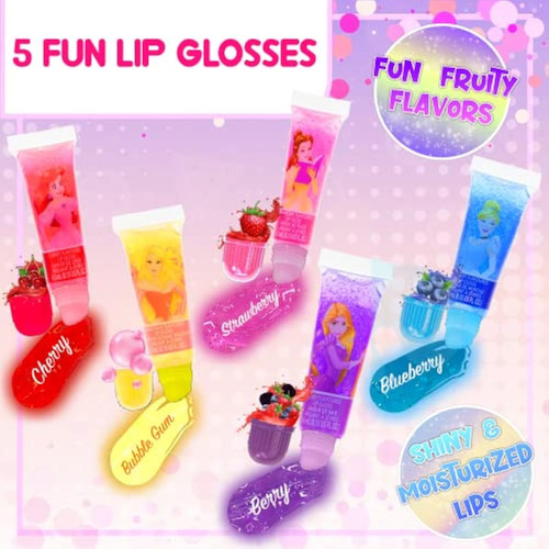 Set De Maquillaje Cosmético Disney Princess Sparkly Para