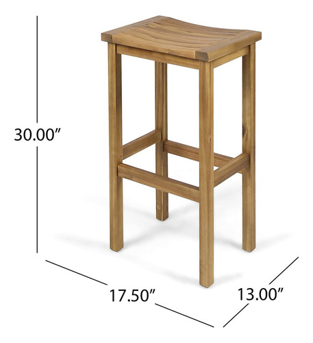 Christopher Knight Home Caribbean Outdoor Taburete De Madera