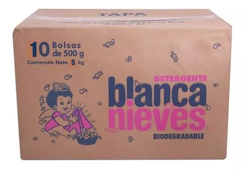 Doña Blanca detergente en polvo / Caja con 10 bolsas de 1 kg