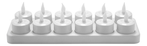 . Velas Eléctricas Led Recargables, Té Parpadeante Sin Llama