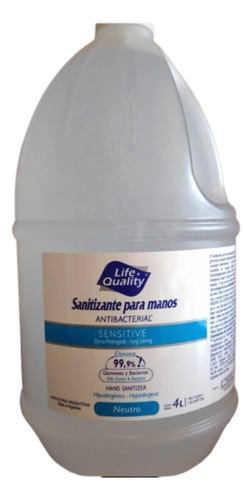 Alcohol gel Life Quality en bidón fragancia a neutra 4 L