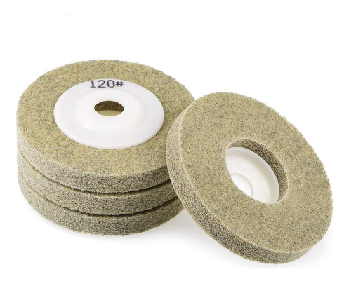 Uxcell Rueda Pulido Nailon 4  Abrasiva Grano 120 Para Piedra