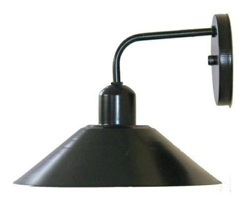 Lámpara De Aplique Tipo Vintage Modelo Azzi  Negro 1 Luz