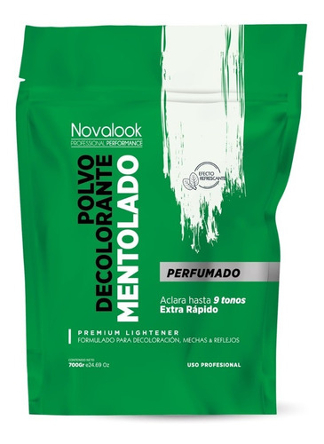 Polvo Decolorante Verde Mentolado Novalook X 700 Gr.