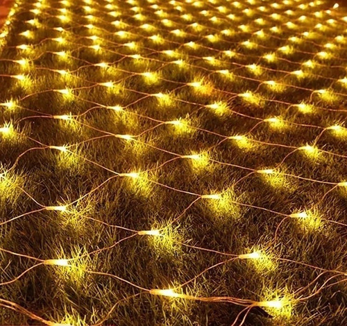 Imagen 5 de 9 de Red Cortina Led Luz Blanca Calido 96 Ext Inter 220v 1.5x1.5m