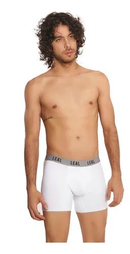 Ropa Interior Hombre Calzoncillo Boxer Leal Algodón Gris