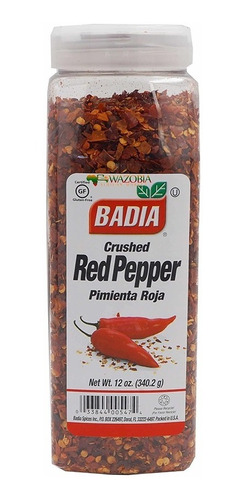 Aji Picante Triturado Red Pepper 340g Badia Especia Sin Tacc