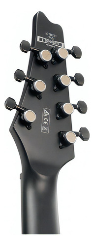 Guitarra Ibanez 7 Cordas Ictb721 Iron Label Black Flat Bkf Orientação Da Mão Destro