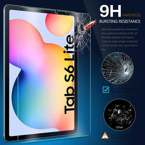 Funda Giratoria + Mica D Vidrio 9h Samsung Tab S6 Lite P610