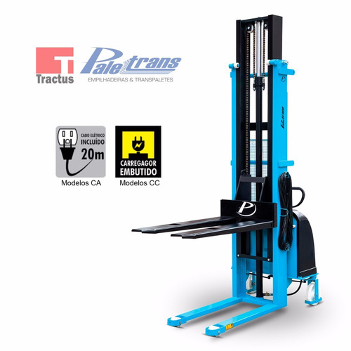 Empilhadeira Semi-elétrica Paletrans - 1000kg - 1,6m - Nova