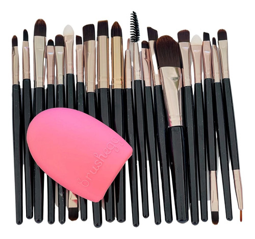 Set De Brochas Maquillaje Profesional De Ojos Organizador 20 Brochas + 1 Regalo Limpia Brochas Envio Gratis0