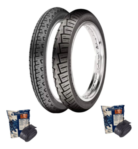 Kit Par Pneu Winner 90/90-18 E 275-18 Maggion + Par Camaras