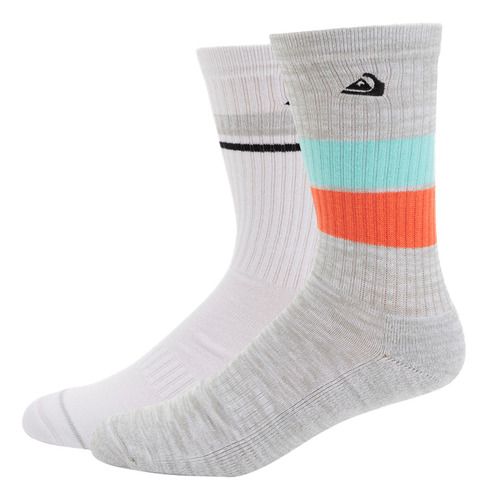 Bipack Calcetines Quiksilver Basic Crew Hombre Blanco