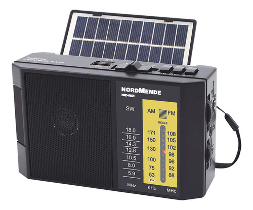 Radio Portátil Am Fm C/panel Solar Bt Usb Nordmende Nrd-rs01