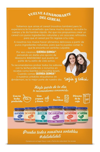 Cereal Querida Quinoa Chai M De Maní - Caja Con 12 Pzs
