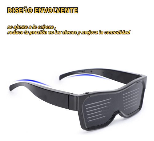 Lentes Led Bluetooth Gafas Ed Vidrios Ligeros Colorido Bts