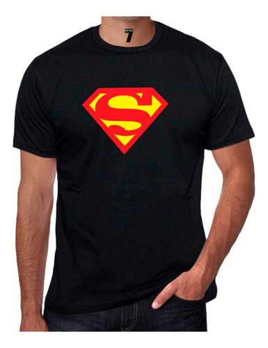 Polera Manga Corta Caballero Superman Tradicional