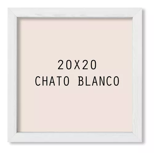 Marco 20x20 Chato Blanco