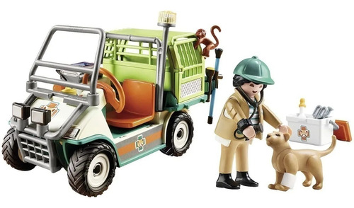 Imagen 3 de 6 de Playmobil Family Fun Veterinario Zoo Con Coche Medico 70346
