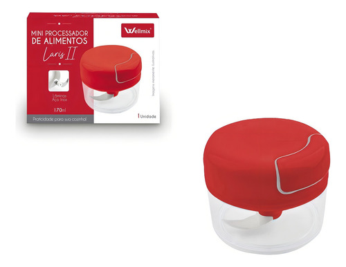 Mini Processador Triturador Alimentos Manual 3 Laminas Inox