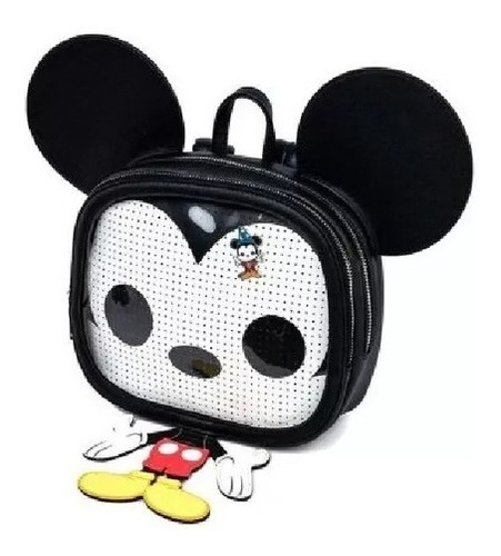 Lf Disney Mickey M.trader Cosplay Mini Backpack Color Negro