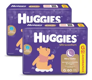 Pañales Huggies Ultraconfort Ahorropack G Pack X 2 Unidades