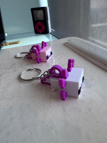 Llaveros De Ajolote Estilo Minecraft, 6pz