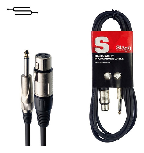 Cable Xlr (canon) Plug 10 Metros Microfono Stagg Smc10xp