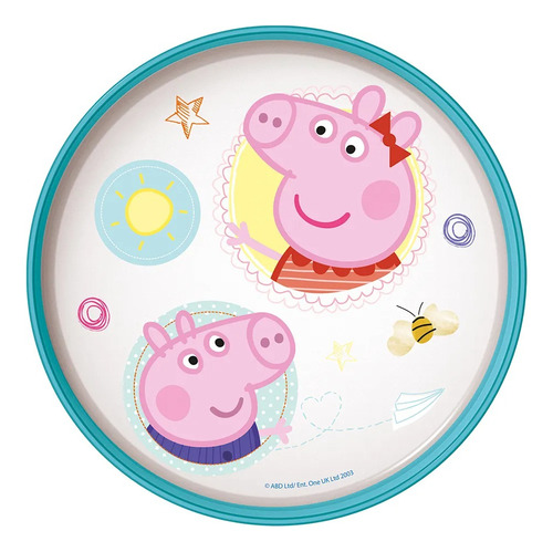 Plato Infantil Apto Microondas Bicolor Peppa Pig