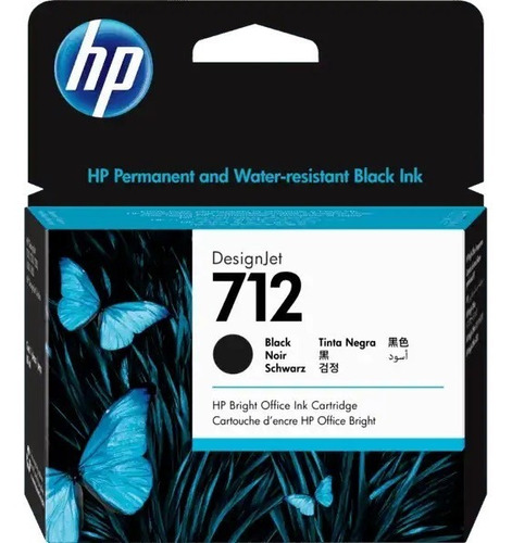 Tinta Hp 712 De 80ml Negra Nueva Sellada