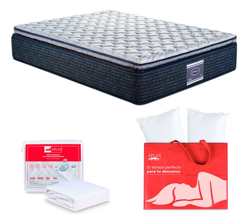 Colchón King Size América Frida + 2 Almohadas Y Protector