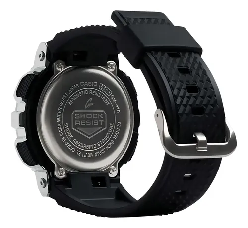 Relógio G-shock Casio Gm-110-1a Preto Prata Negativo - Fundo