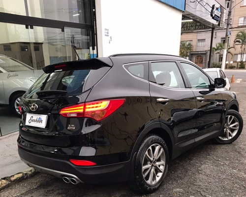 Imagem 5 de 25 de Santa Fé 3.3 V6 4x4 Aut Preto + 7 Lug + Teto Solar Ano 2014