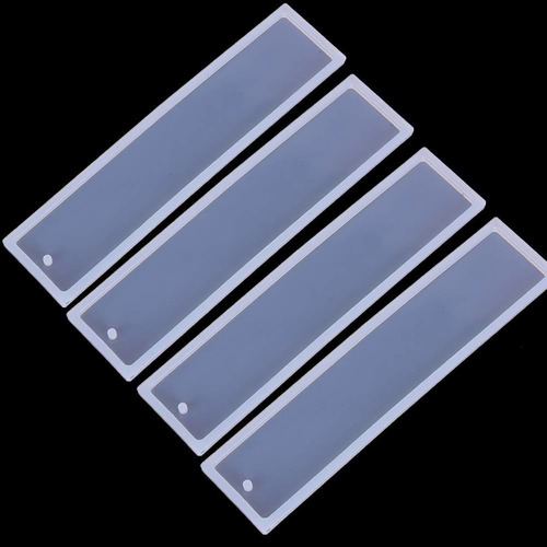 Molde Rectangular Silicona Para Marcapagina 4 Unidad 5.5 In