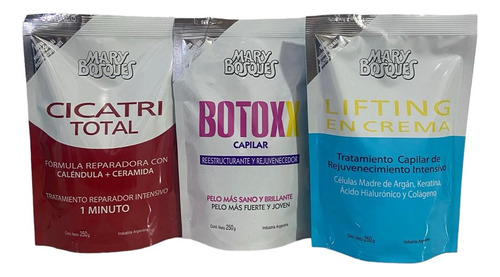 Kit Brillo Marybosques Cicatritotal+botox+lifting X3u X250g 