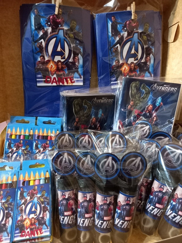 Imagen 1 de 6 de Pack Sorpresitas Avengers Súper Héroes Personalizadas