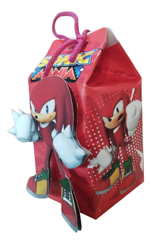 Cajitas Milk Box Sonic #3 Para Fiestas - 10 Unidades