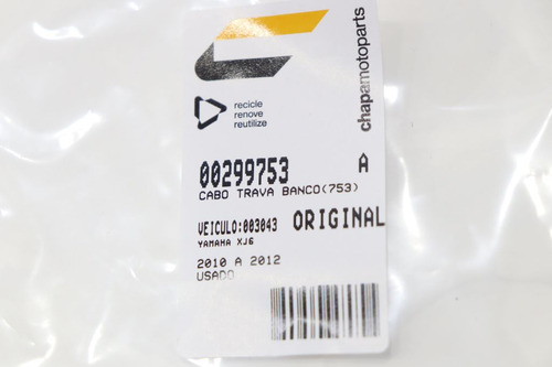 Cabo Trava Banco Yamaha Xj6 10-12(753)