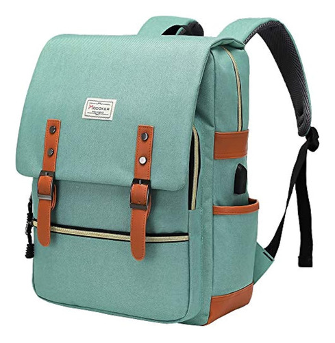 Modoker Vintage Laptop Backpack For Women Men, Slim Travel B