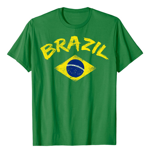 Polera De Fútbol Con Bandera Nacional Brasileña De Brasil