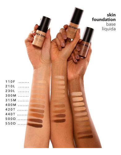 Base Líquida Escura Semi-matte Skin Foundation 420t Océane