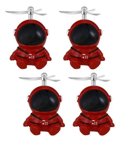 Decoración Creativa Astronauta Bicicleta Motocicleta 4 Pzas Diseño Astronauta Rojo 4pz